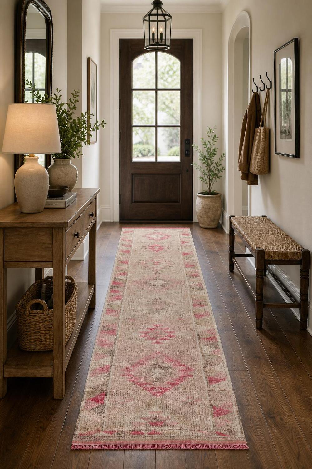 Antique Look Oushak Turkish Runner Rug 3x11