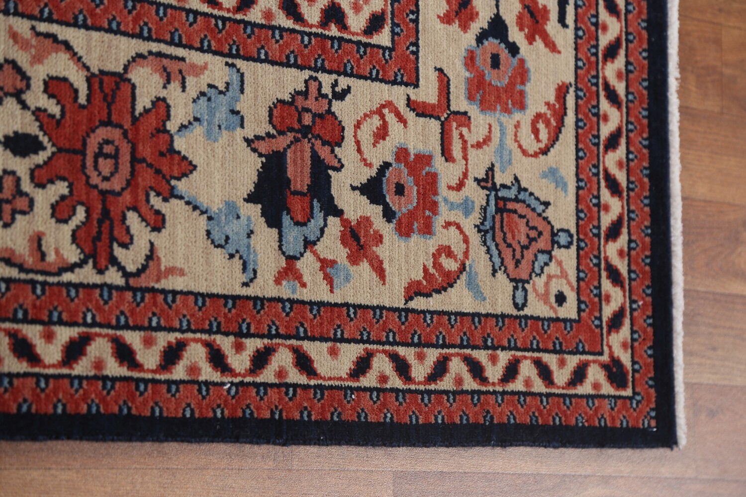 Navy Blue Floral Sultanabad Ziegler Oriental Rug 9x12
