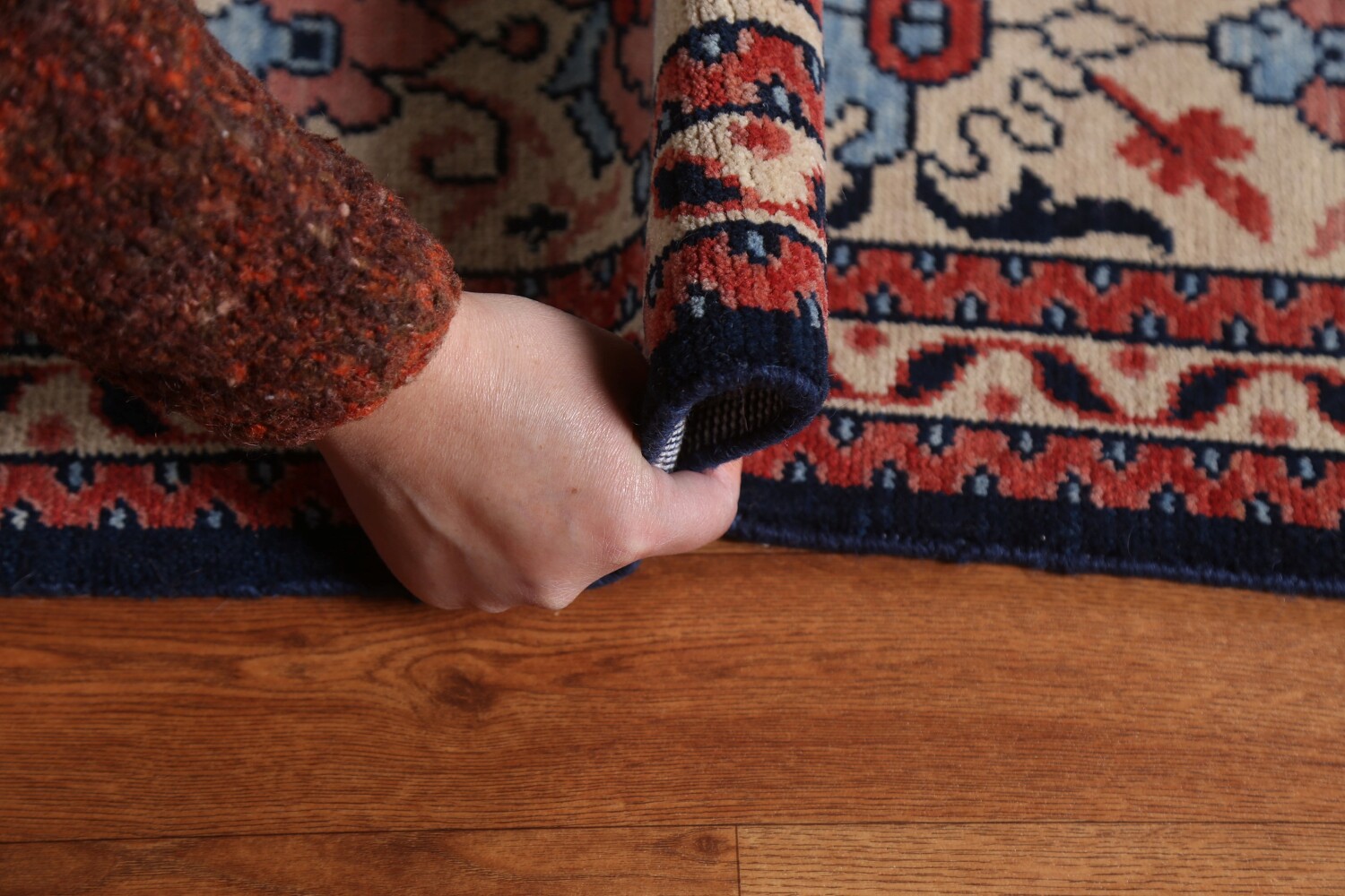 Navy Blue Floral Sultanabad Ziegler Oriental Rug 9x12