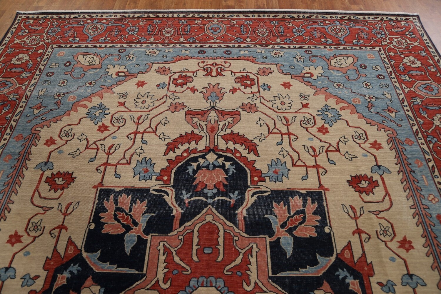 Handmade Heriz Serapi Wool Turkish Rug 9x12