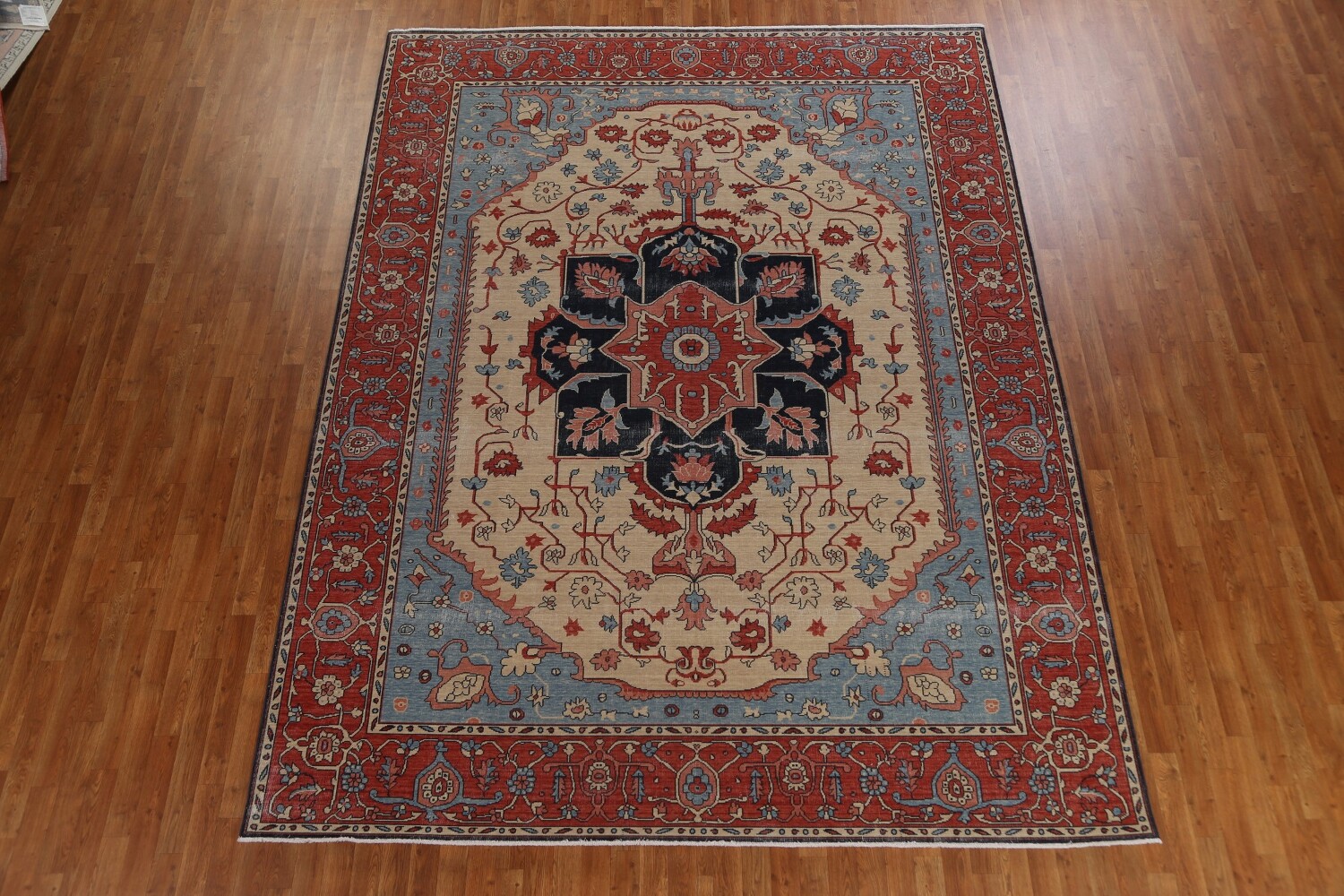 Handmade Heriz Serapi Wool Turkish Rug 9x12