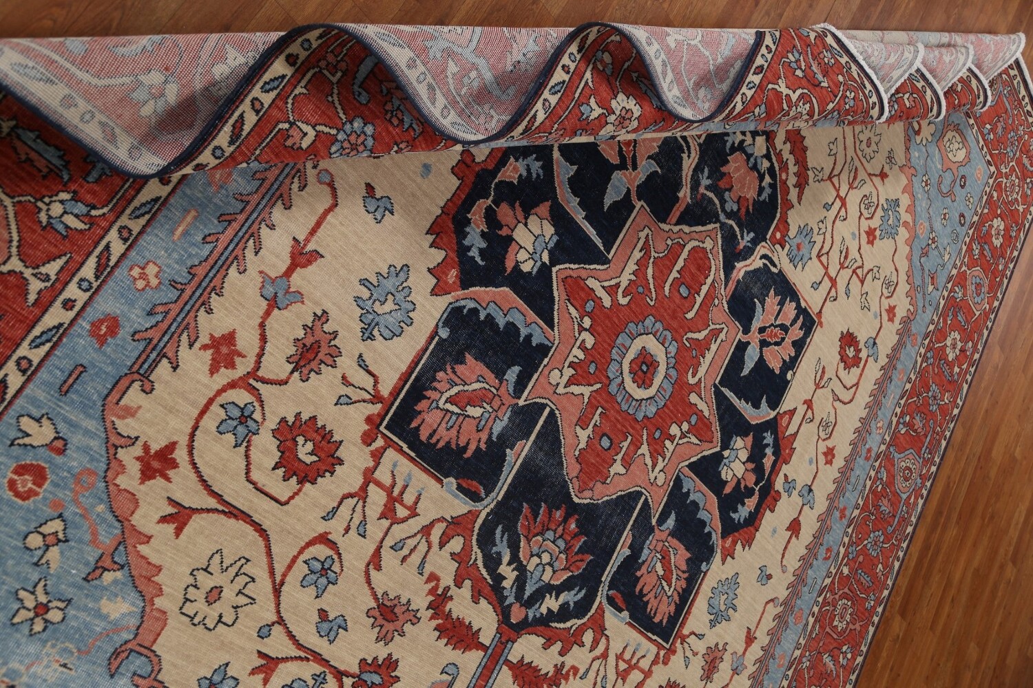 Handmade Heriz Serapi Wool Turkish Rug 9x12