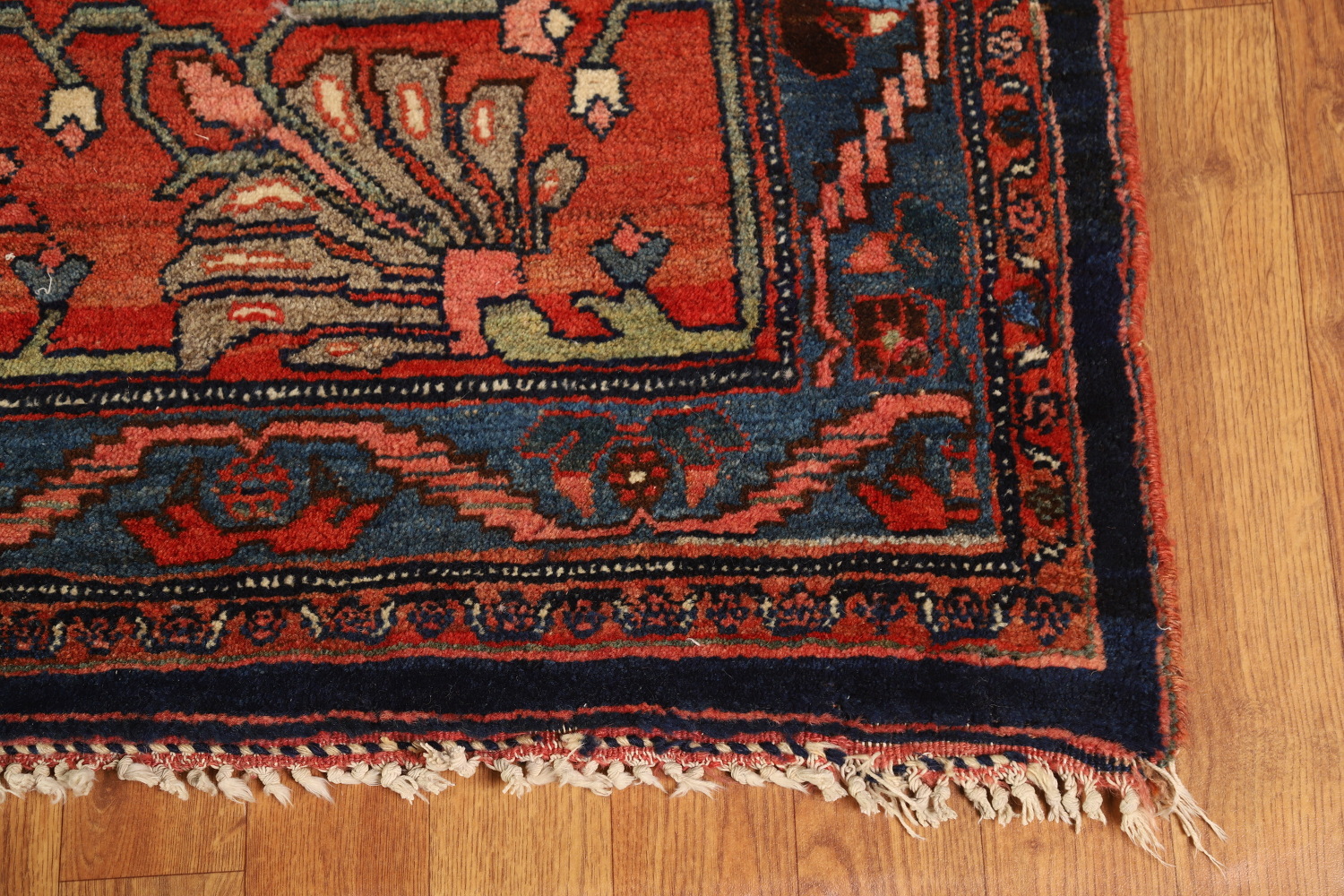 Pre-1900 Antique Vegetable Dye Bidjar Halvaei Persian Rug 12x19