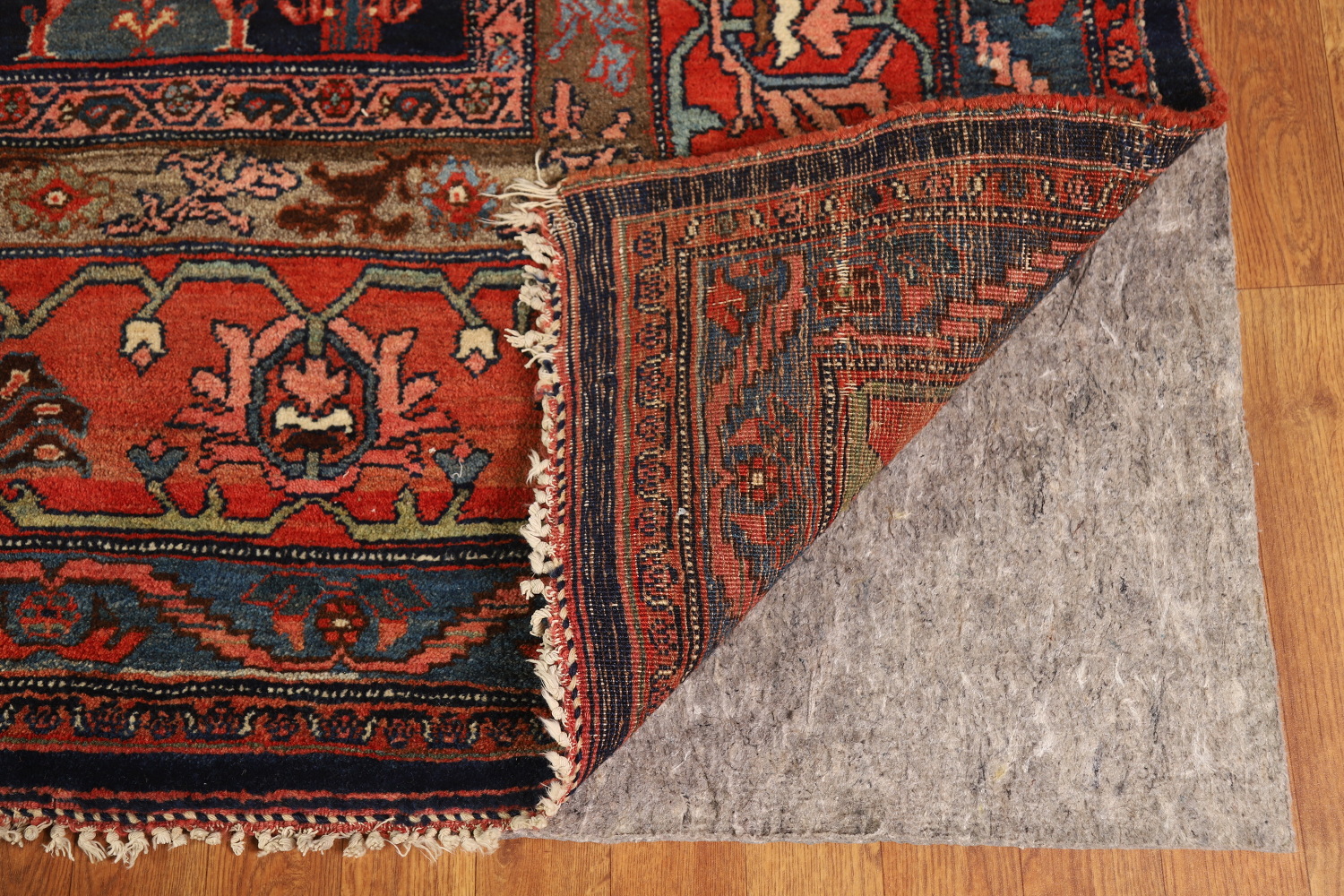 Pre-1900 Antique Vegetable Dye Bidjar Halvaei Persian Rug 12x19
