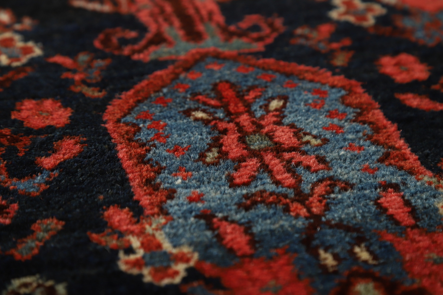 Pre-1900 Antique Vegetable Dye Bidjar Halvaei Persian Rug 12x19