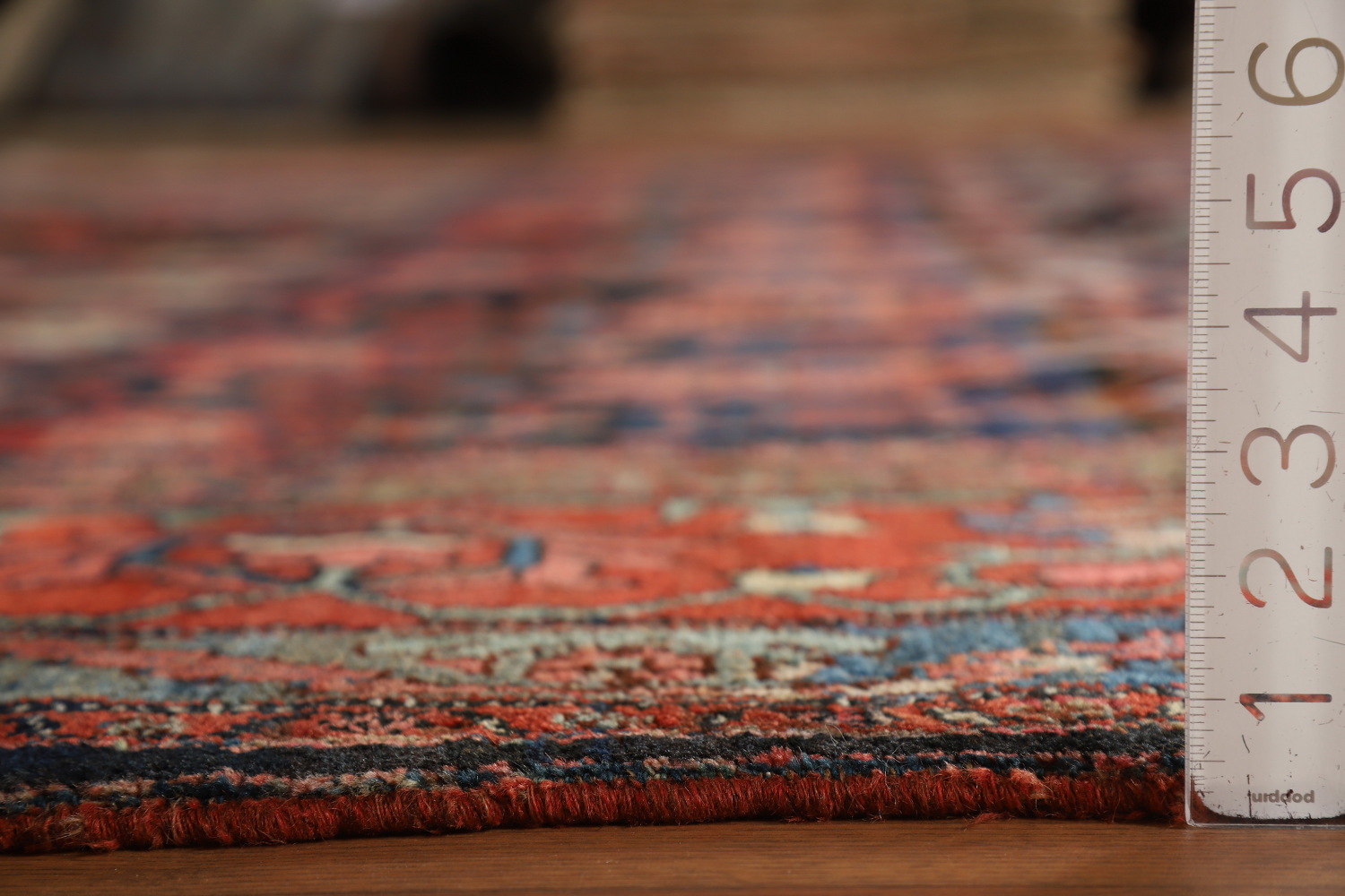 Pre-1900 Antique Vegetable Dye Bidjar Halvaei Persian Rug 12x19