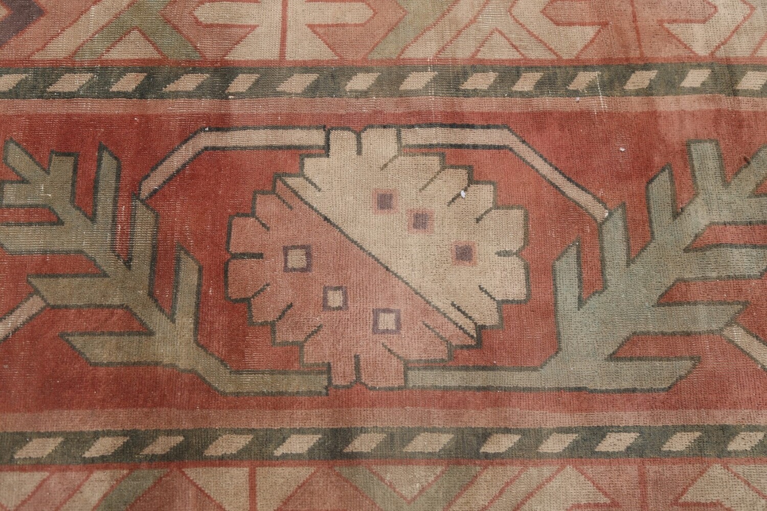 Pre-1900 Antique Mongolian Khotan Large Vegetable Dye Rug 25x37