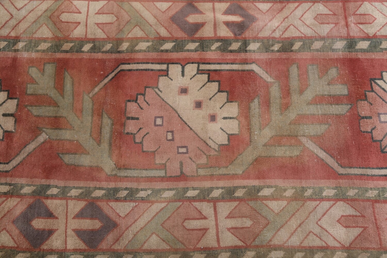 Pre-1900 Antique Mongolian Khotan Large Vegetable Dye Rug 25x37