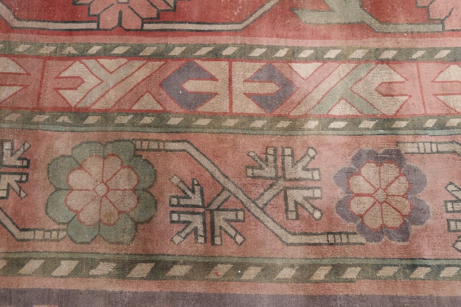 Pre-1900 Antique Mongolian Khotan Large Vegetable Dye Rug 25x37