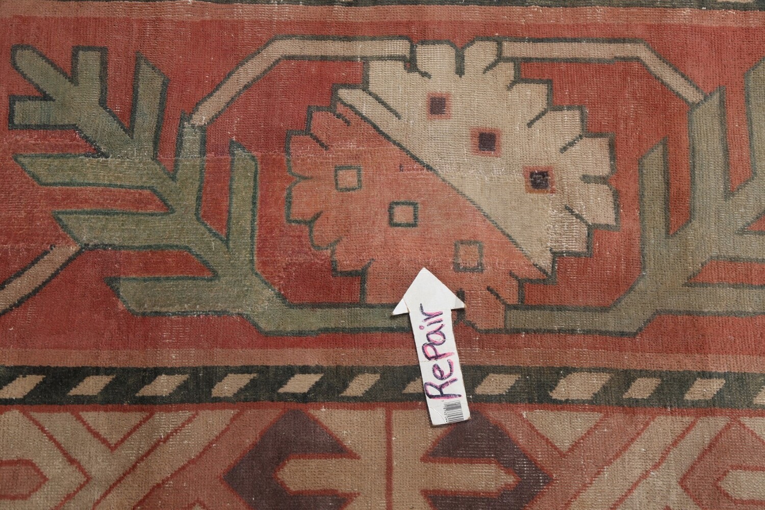 Pre-1900 Antique Mongolian Khotan Large Vegetable Dye Rug 25x37