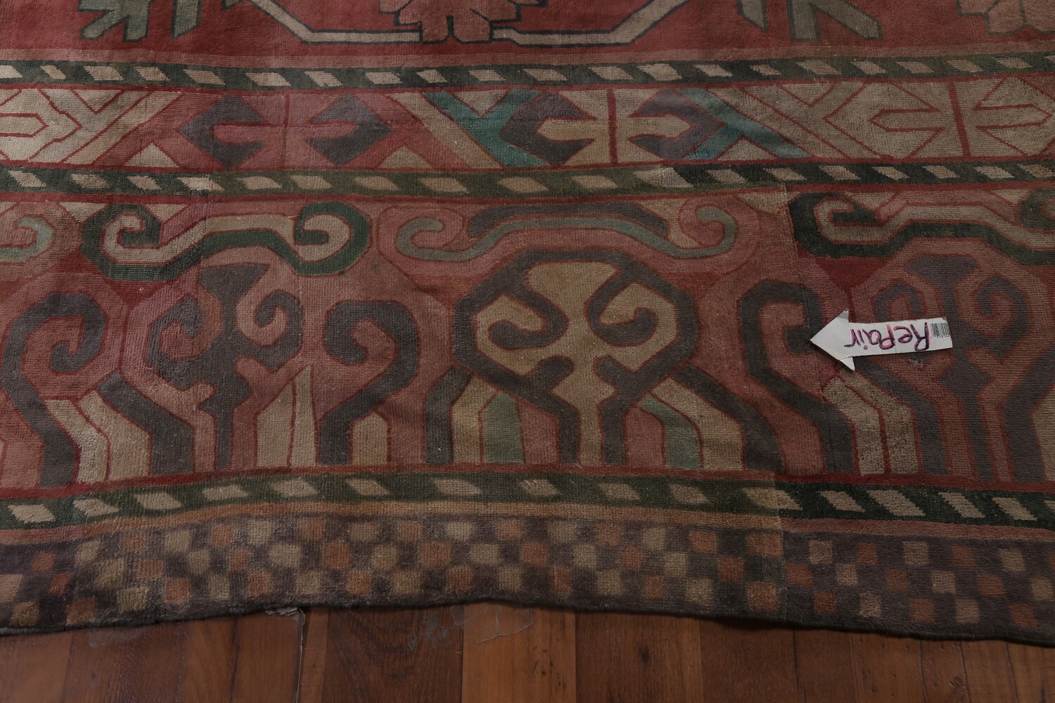 Pre-1900 Antique Mongolian Khotan Large Vegetable Dye Rug 25x37
