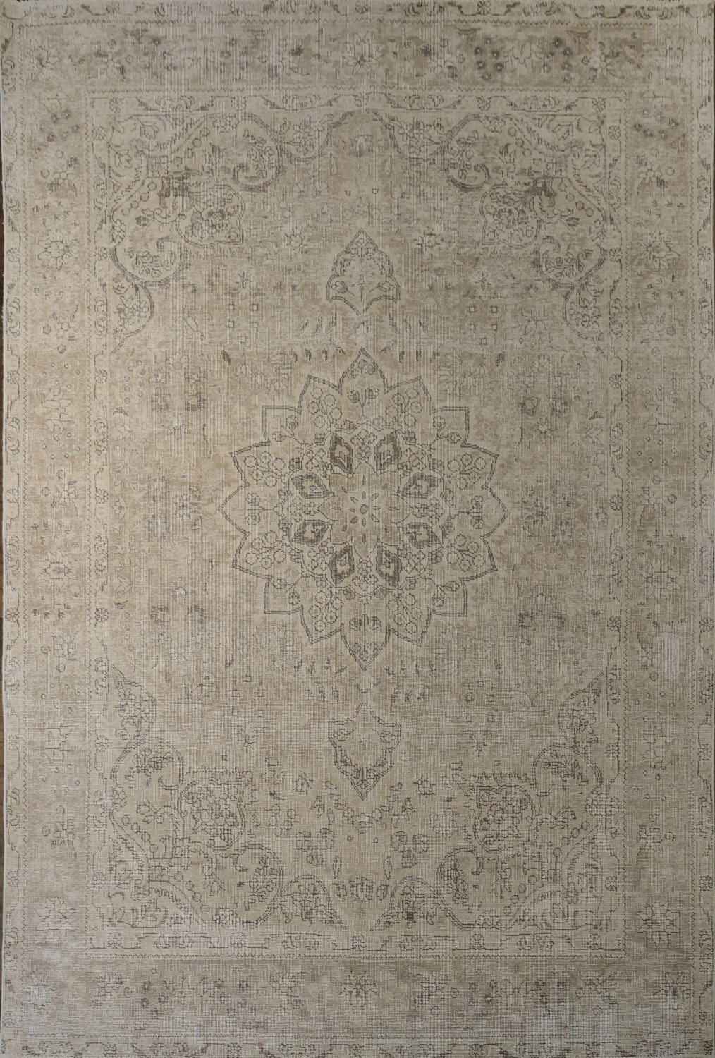 Floral Distressed Tabriz Persian Area Rug 6x10
