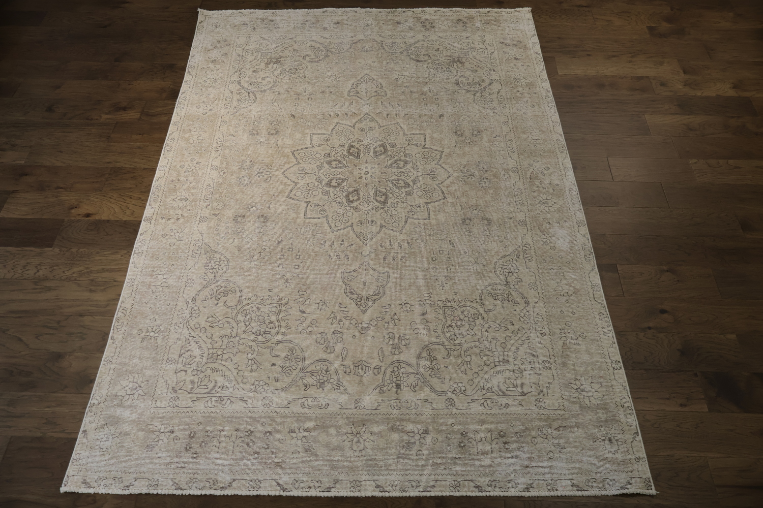 Floral Distressed Tabriz Persian Area Rug 6x10