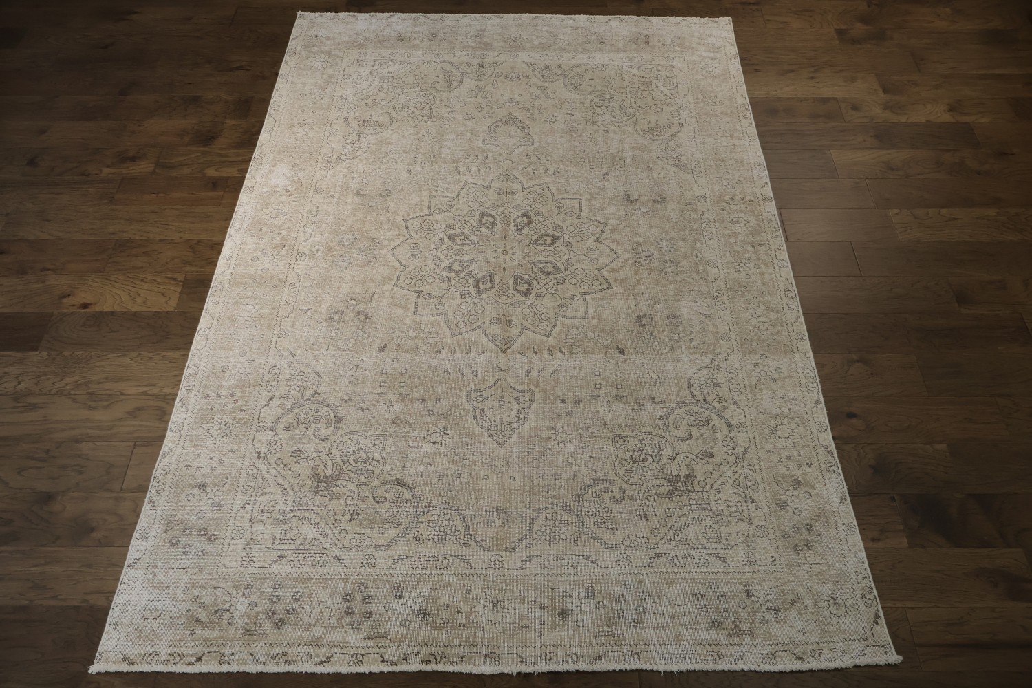 Floral Distressed Tabriz Persian Area Rug 6x10