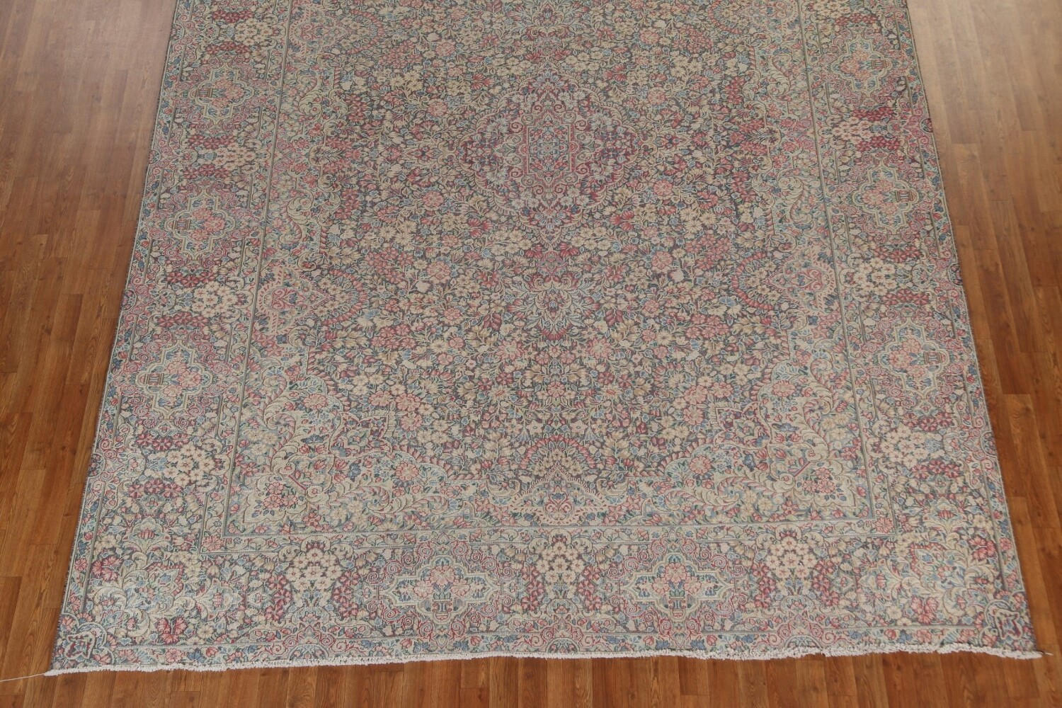 Antique Floral Kerman Persian Area Rug 9x12