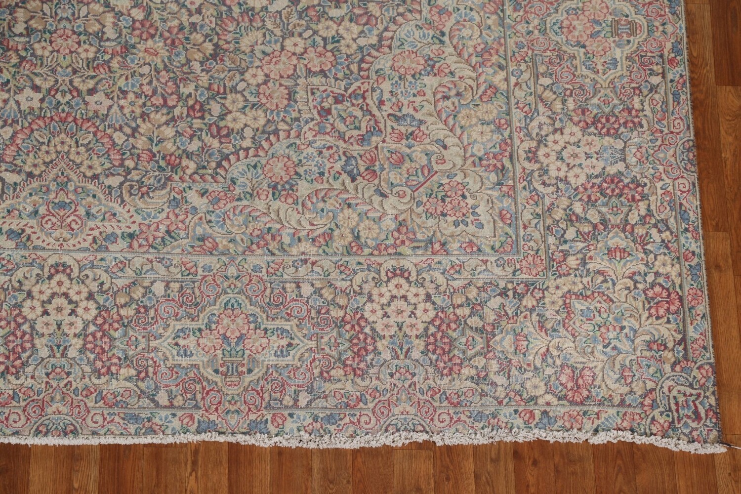 Antique Floral Kerman Persian Area Rug 9x12