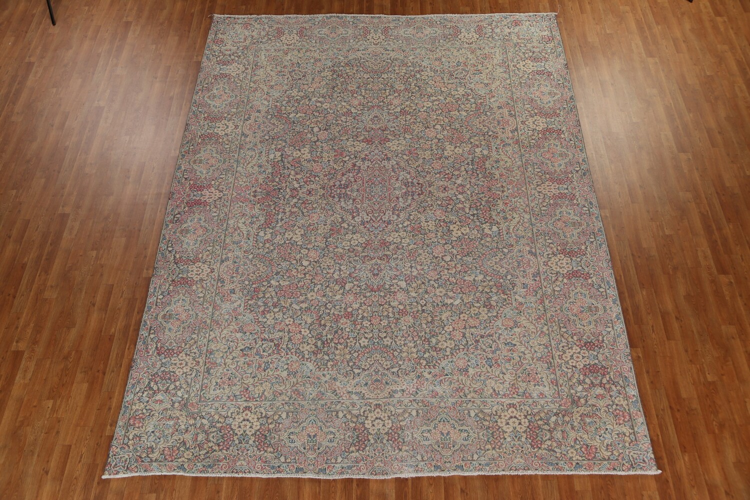 Antique Floral Kerman Persian Area Rug 9x12