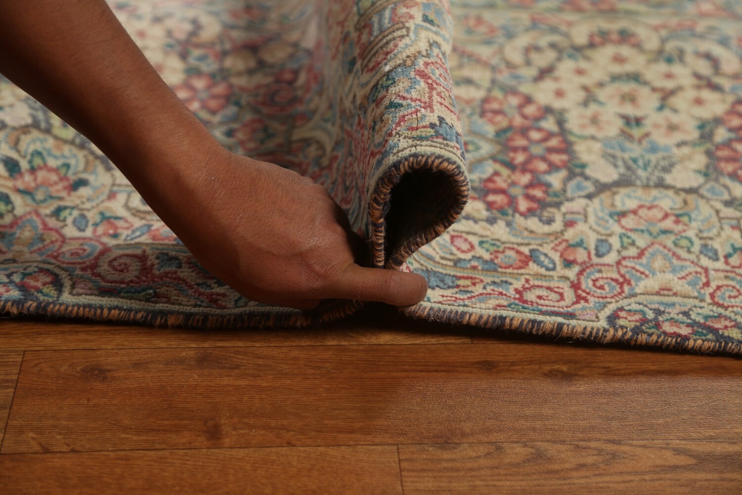 Antique Floral Kerman Persian Area Rug 9x12