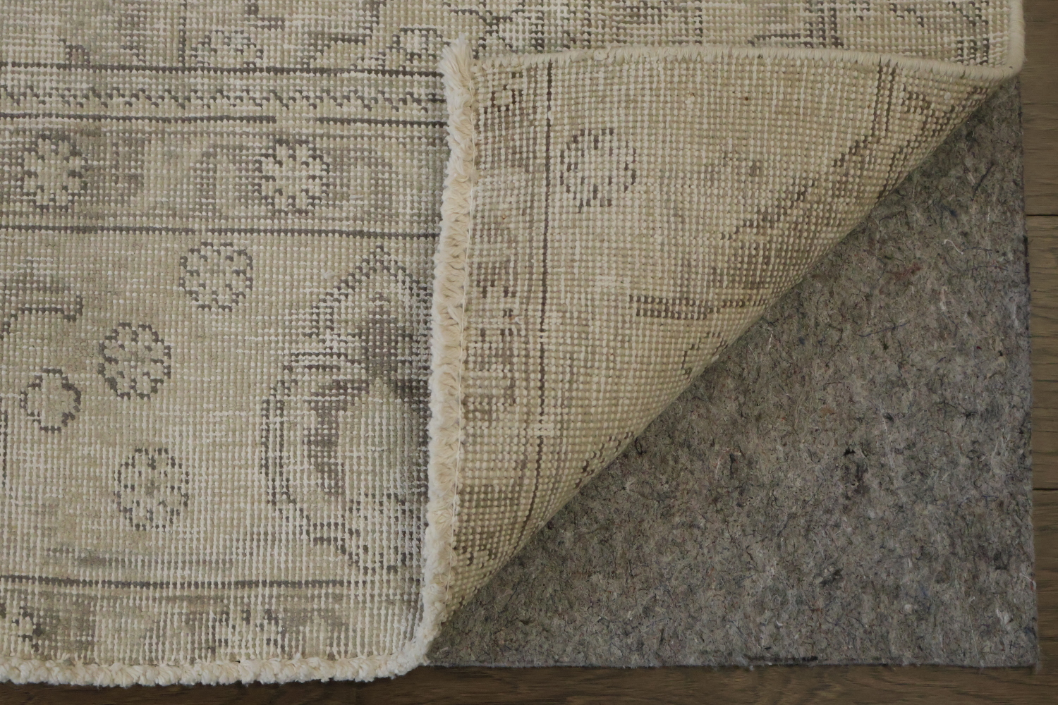 Muted Distressed Tabriz Vintage Persian Wool Rug 6x9