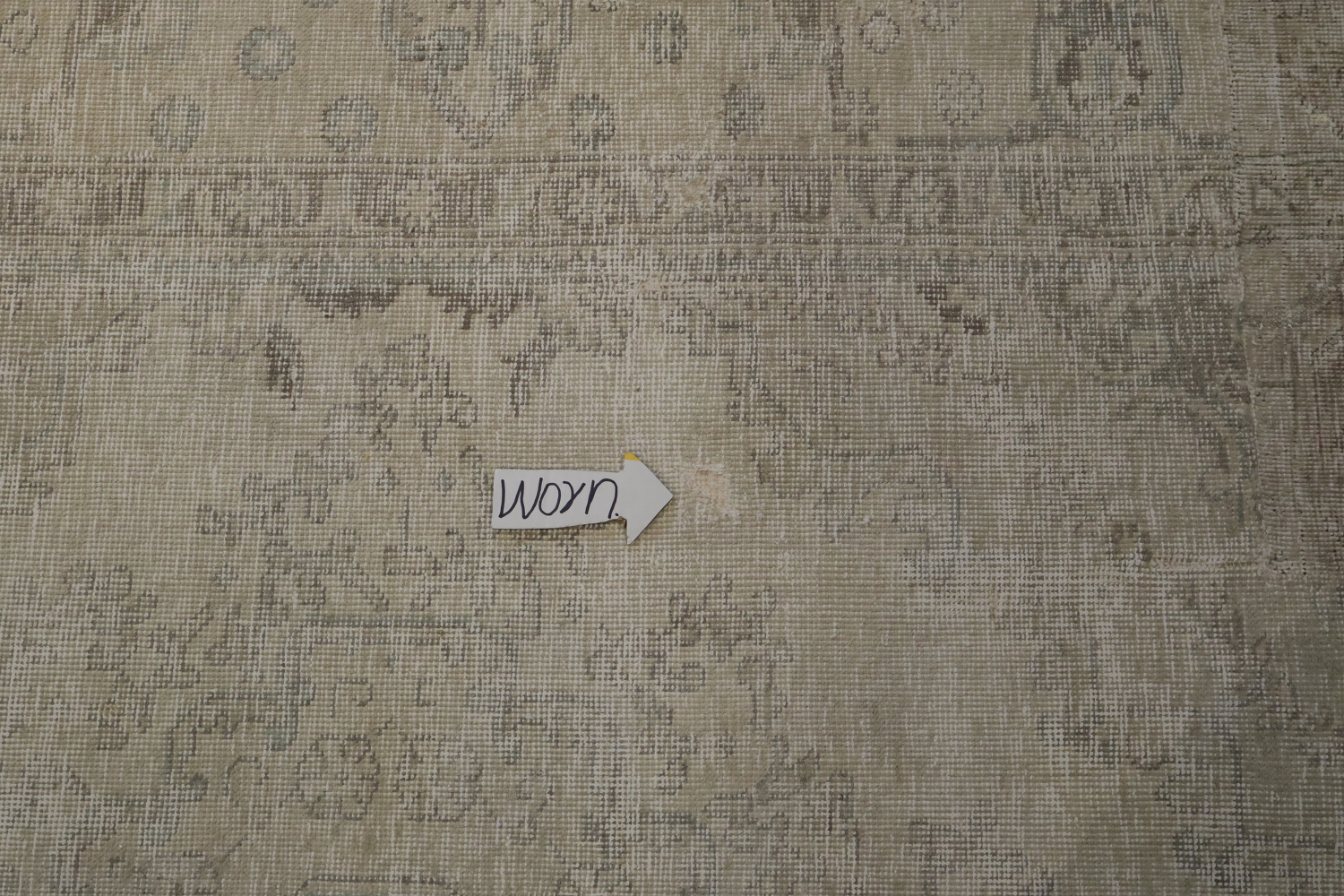 Muted Distressed Tabriz Vintage Persian Wool Rug 6x9