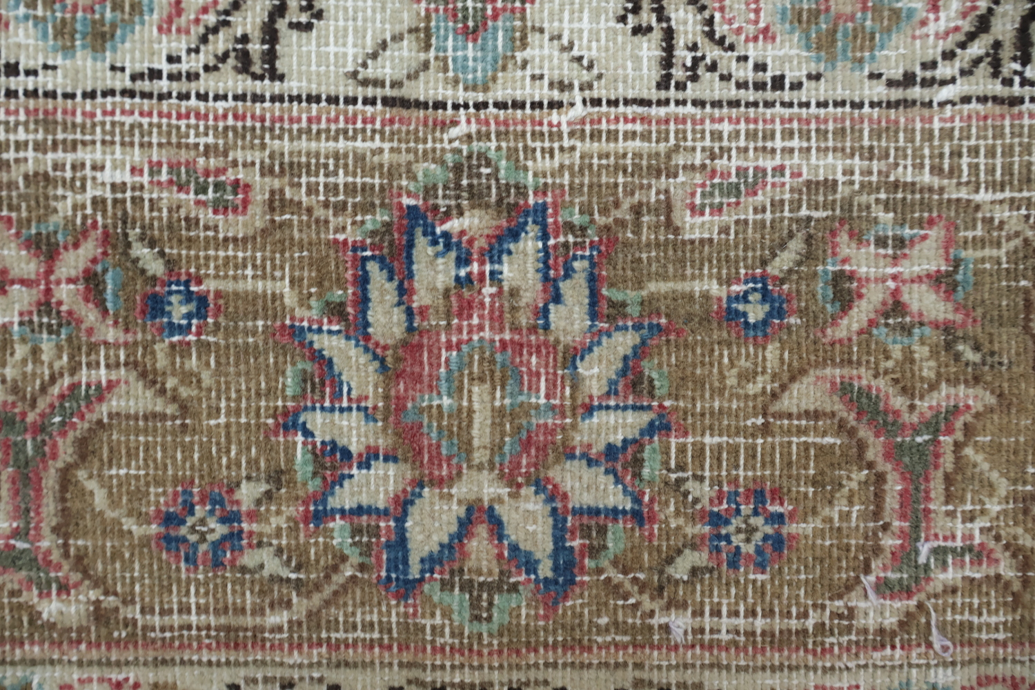 Distressed Pink Mashad Persian Area Rug 6x9