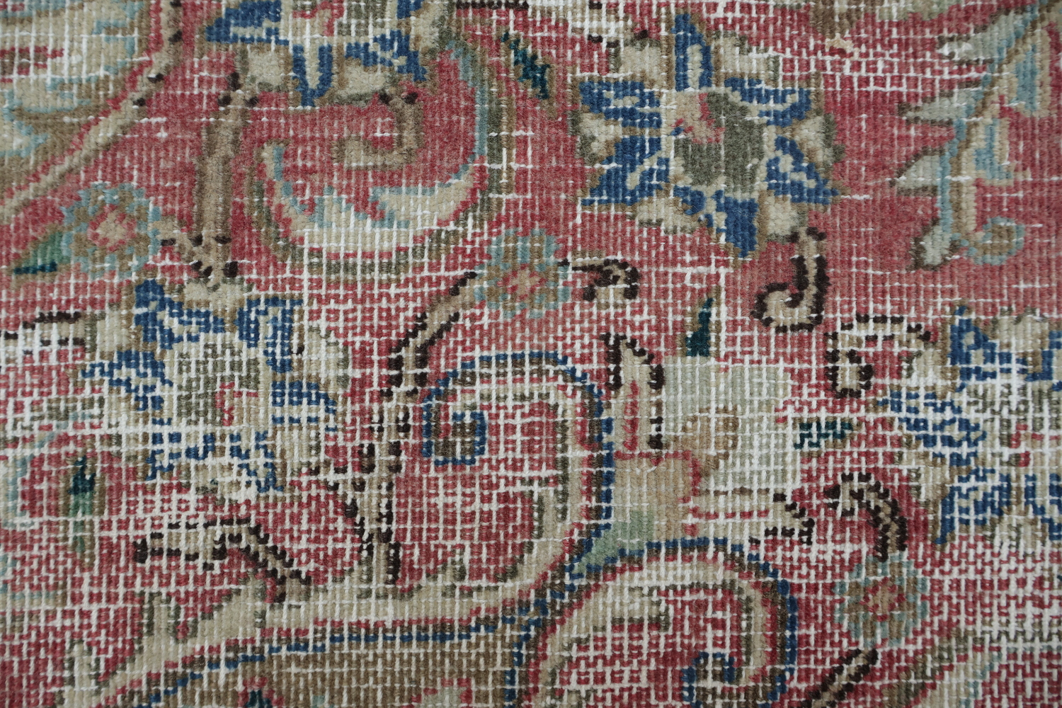 Distressed Pink Mashad Persian Area Rug 6x9