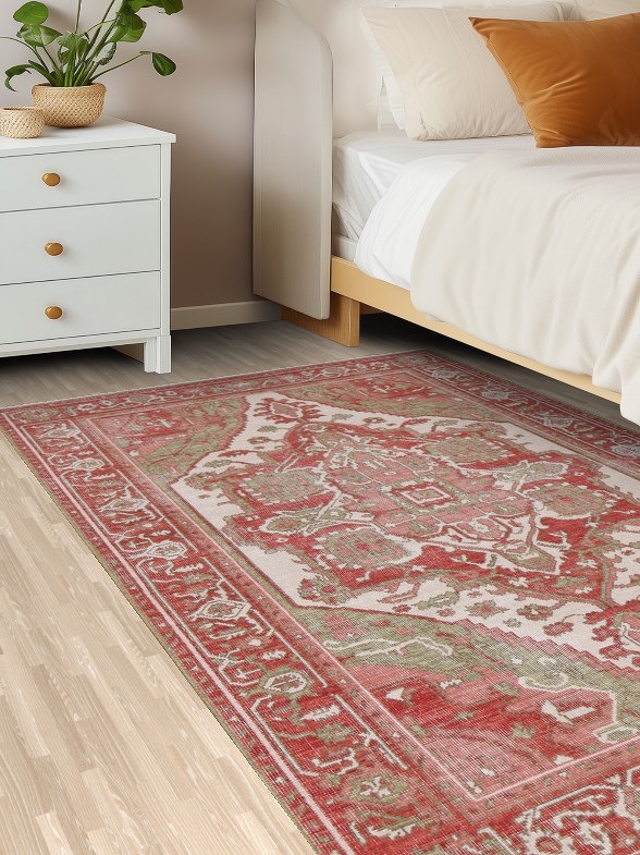 Handmade Heriz Serapi Wool Turkish Rug 4x6