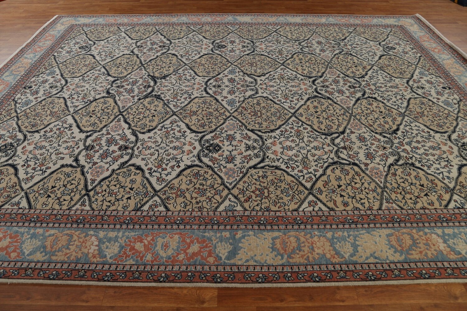Floral Wool Bakhtiari Oriental Area Rug 10x13