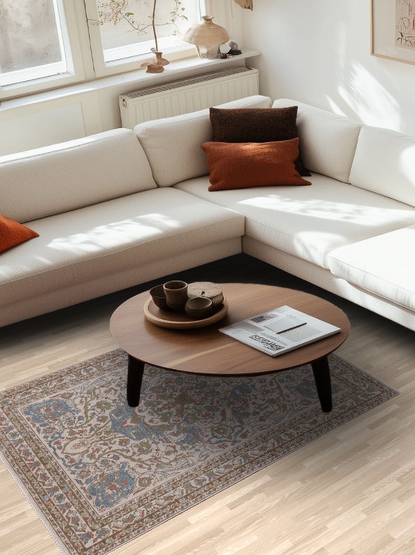 Turkish Oushak Wool Area Rug 4x6