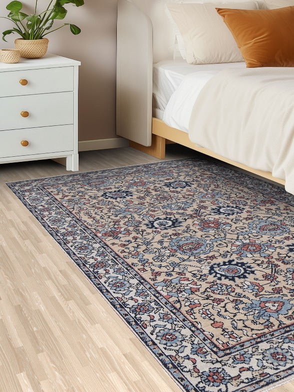 All-Over Sultanabad Ziegler Turkish Wool Rug 4x6