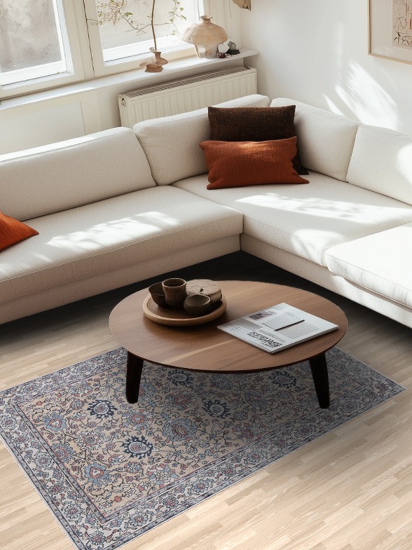 All-Over Floral Sultanabad Ziegler Turkish Wool Rug 4x6