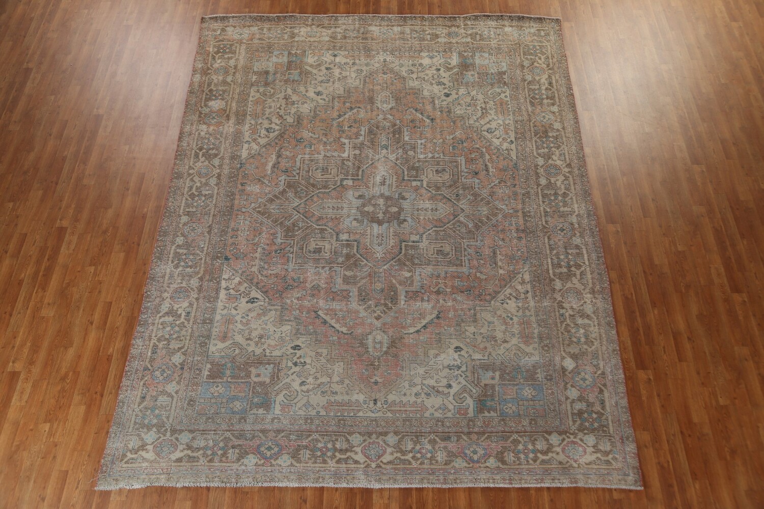 Antique Vegetable Dye Heriz Persian Area Rug 9x12
