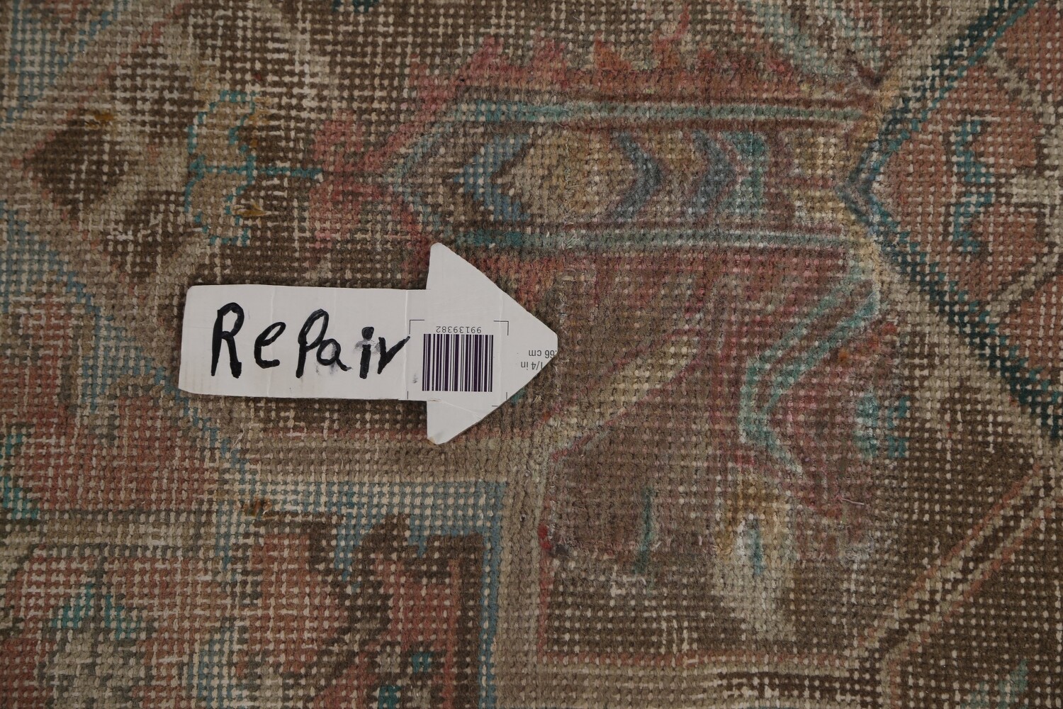 Antique Vegetable Dye Heriz Persian Area Rug 9x12