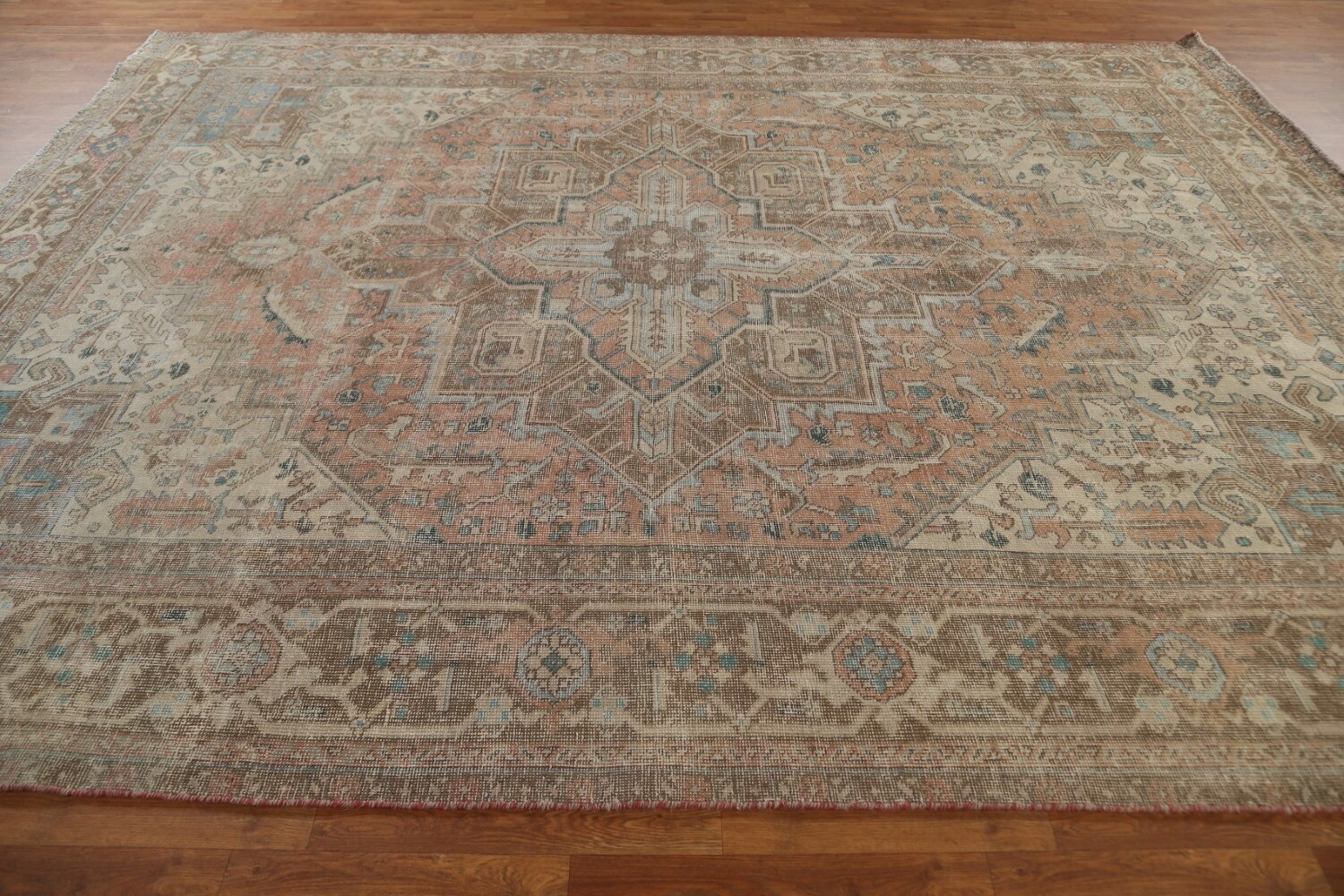 Antique Vegetable Dye Heriz Persian Area Rug 9x12