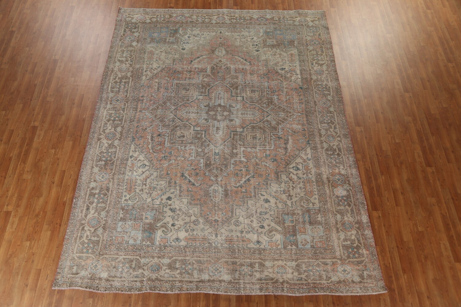 Antique Vegetable Dye Heriz Persian Area Rug 9x12