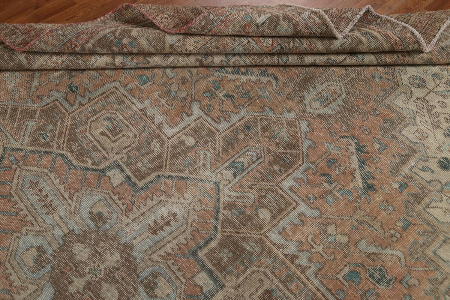 Antique Vegetable Dye Heriz Persian Area Rug 9x12