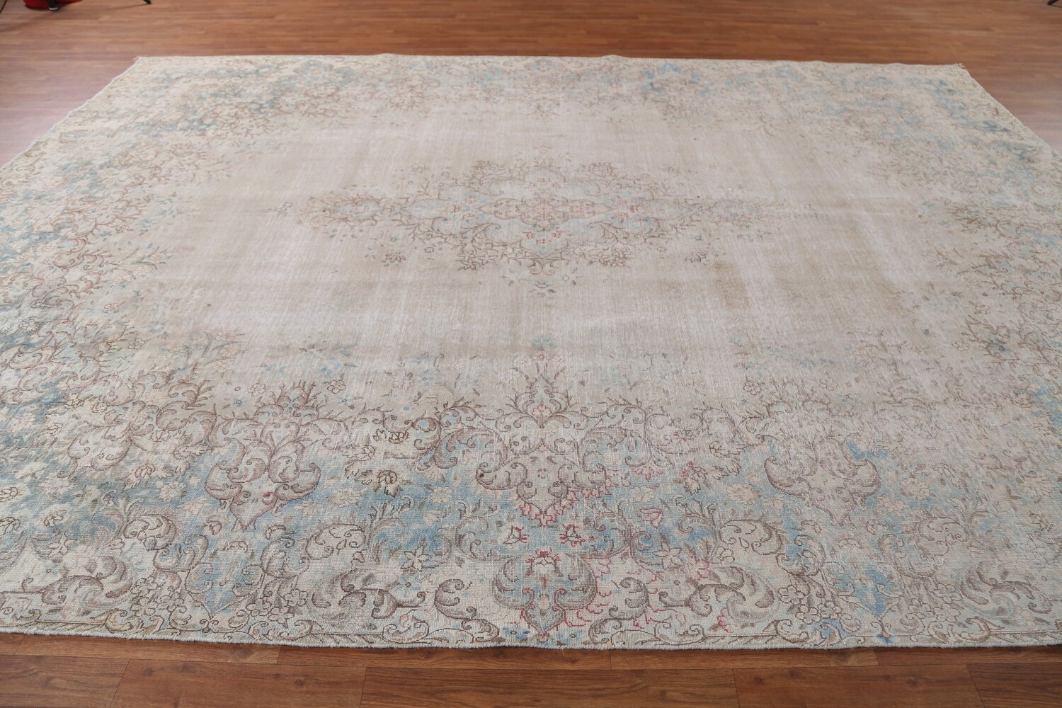 Antique Geometric Kerman Persian Area Rug 10x13