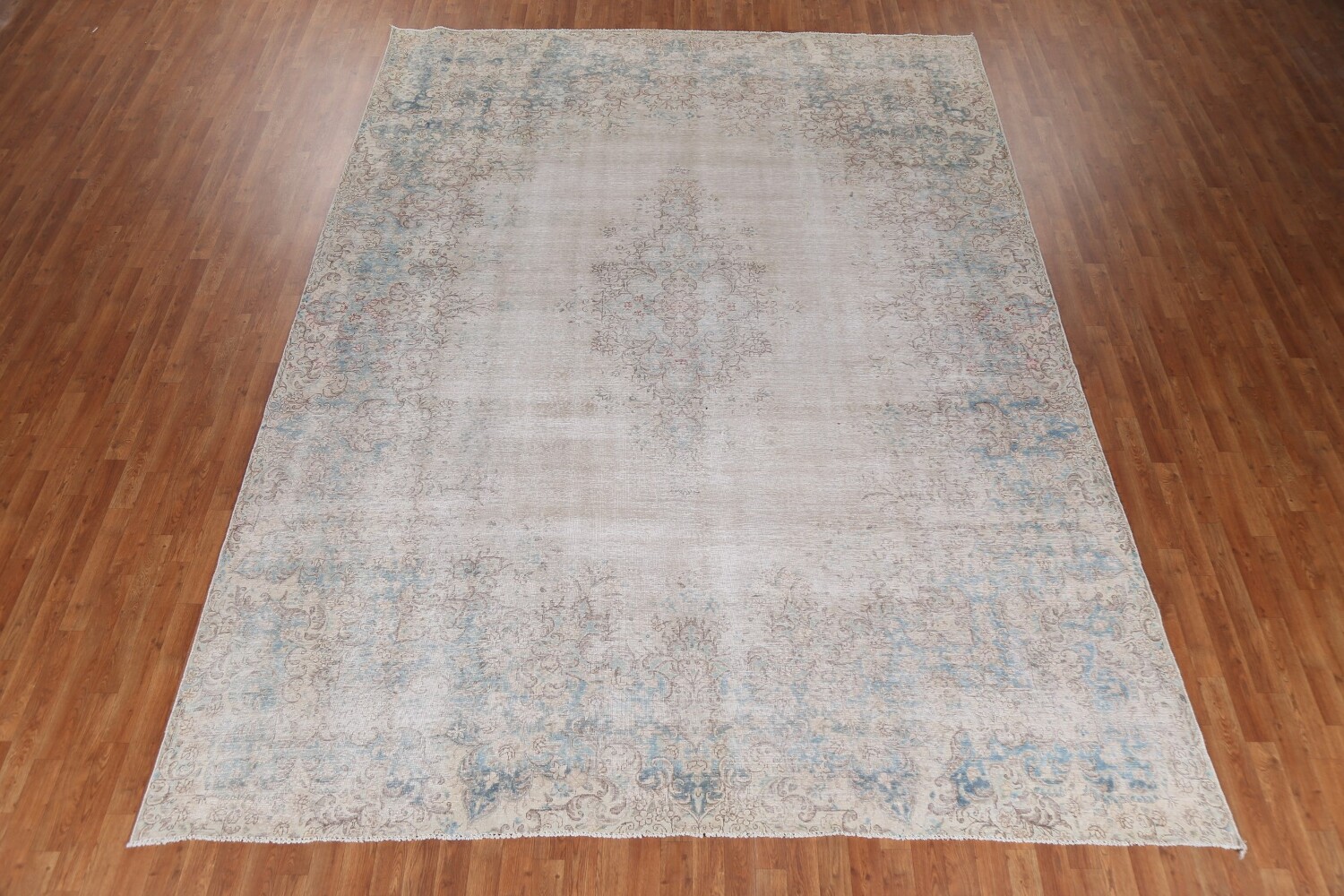 Antique Geometric Kerman Persian Area Rug 10x13