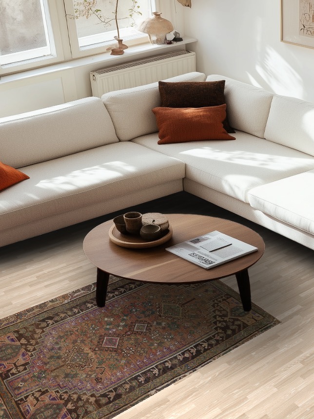 Tribal Geometric Shiraz Persian Wool Rug 3x6