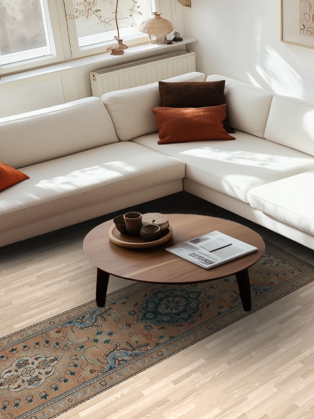 Vegetable Dye Wool Tabriz Persian Runner Rug 2x10