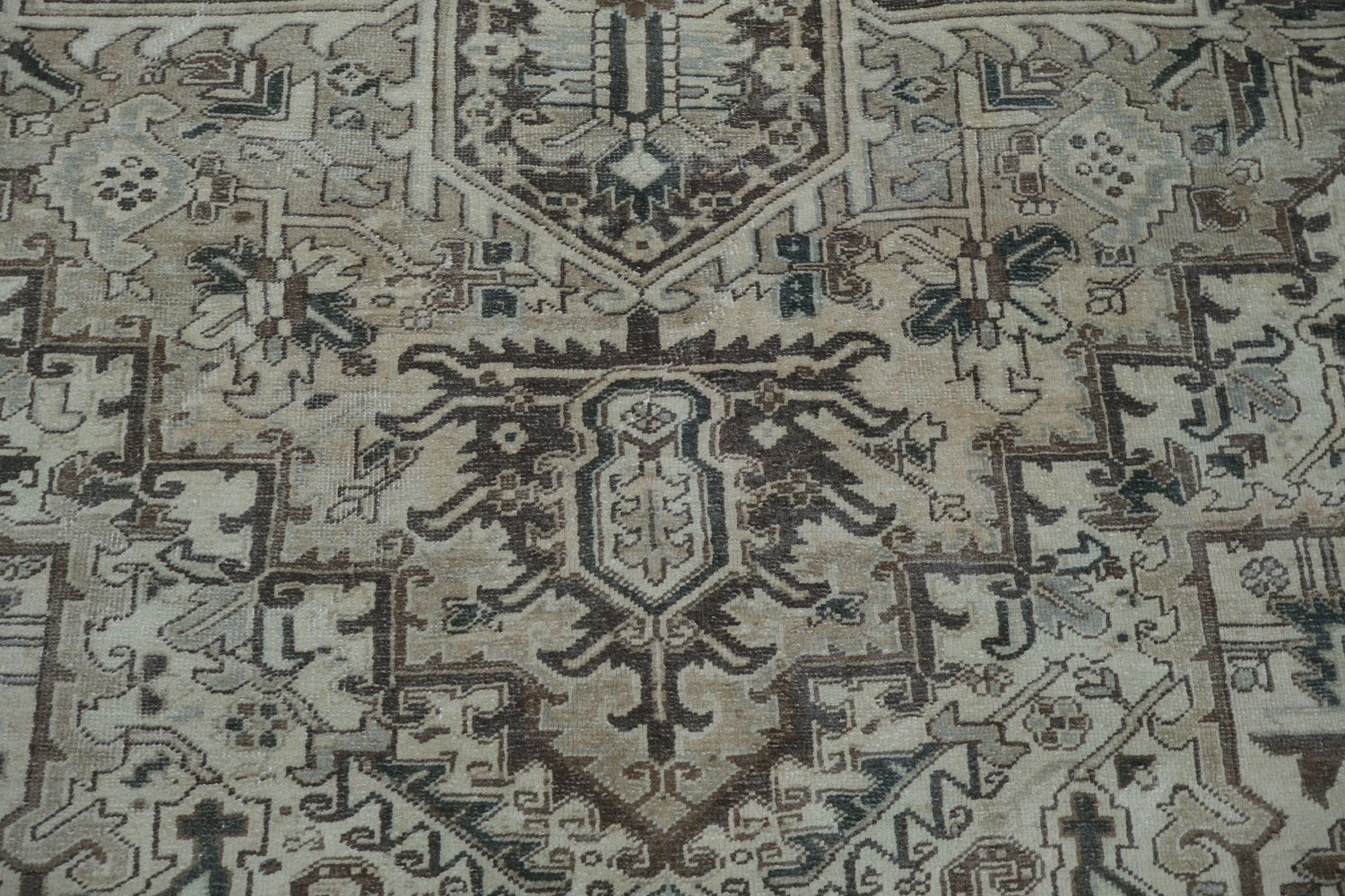 Vintage Muted Color Vintage Heriz Persian Area Rug 8x11