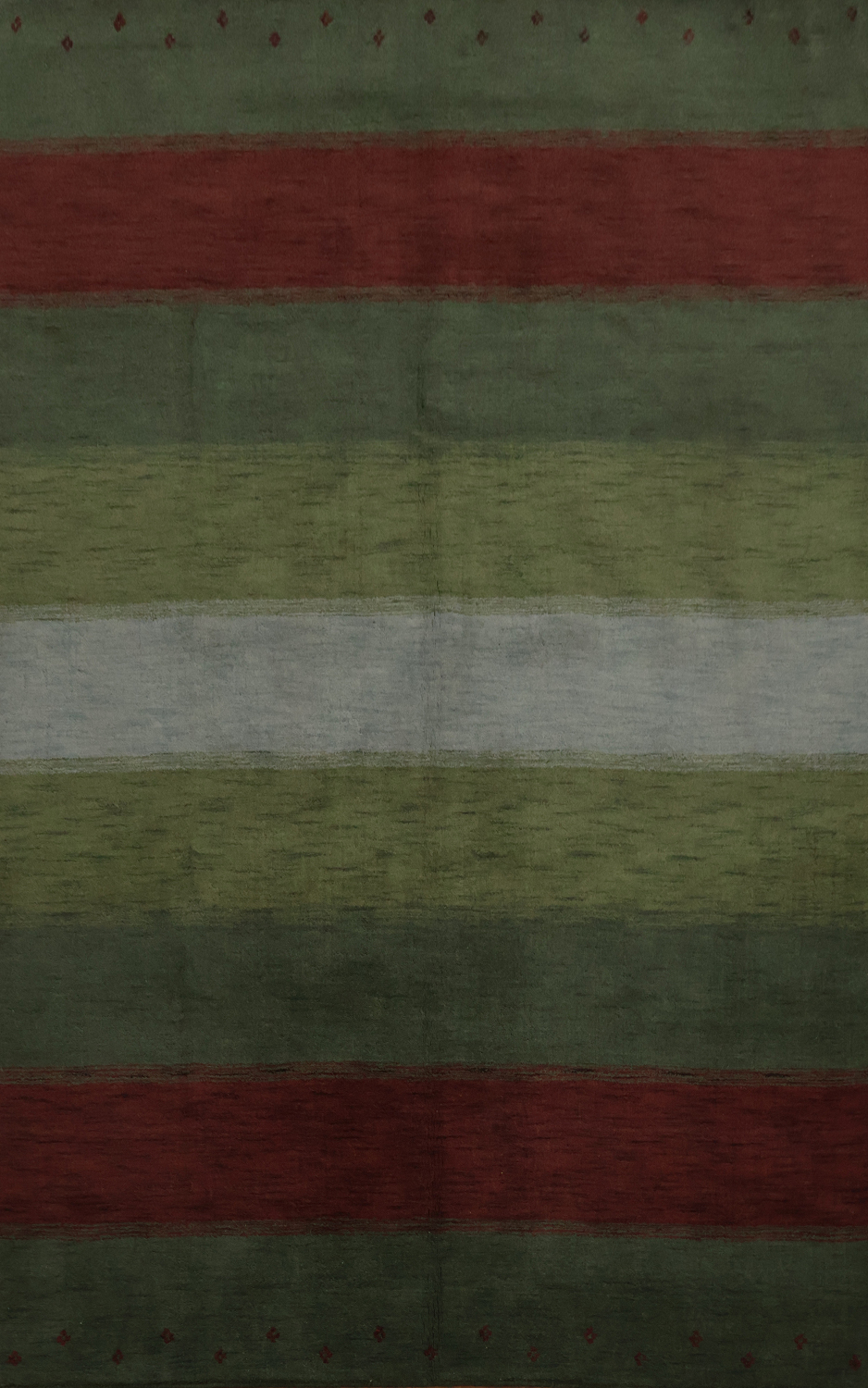 Luxurious Striped Green and Red Gabbeh Rug Blending Rich Colors ...