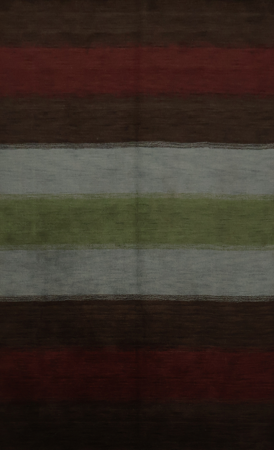 Vibrant Red and Green Striped Rug for Modern Interiors 6x10