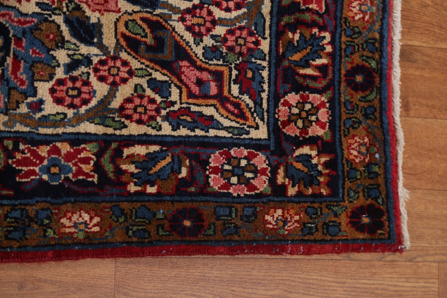 Pre-1900 Antique Vegetable Dye Yazd Large Persian Rug 11x16