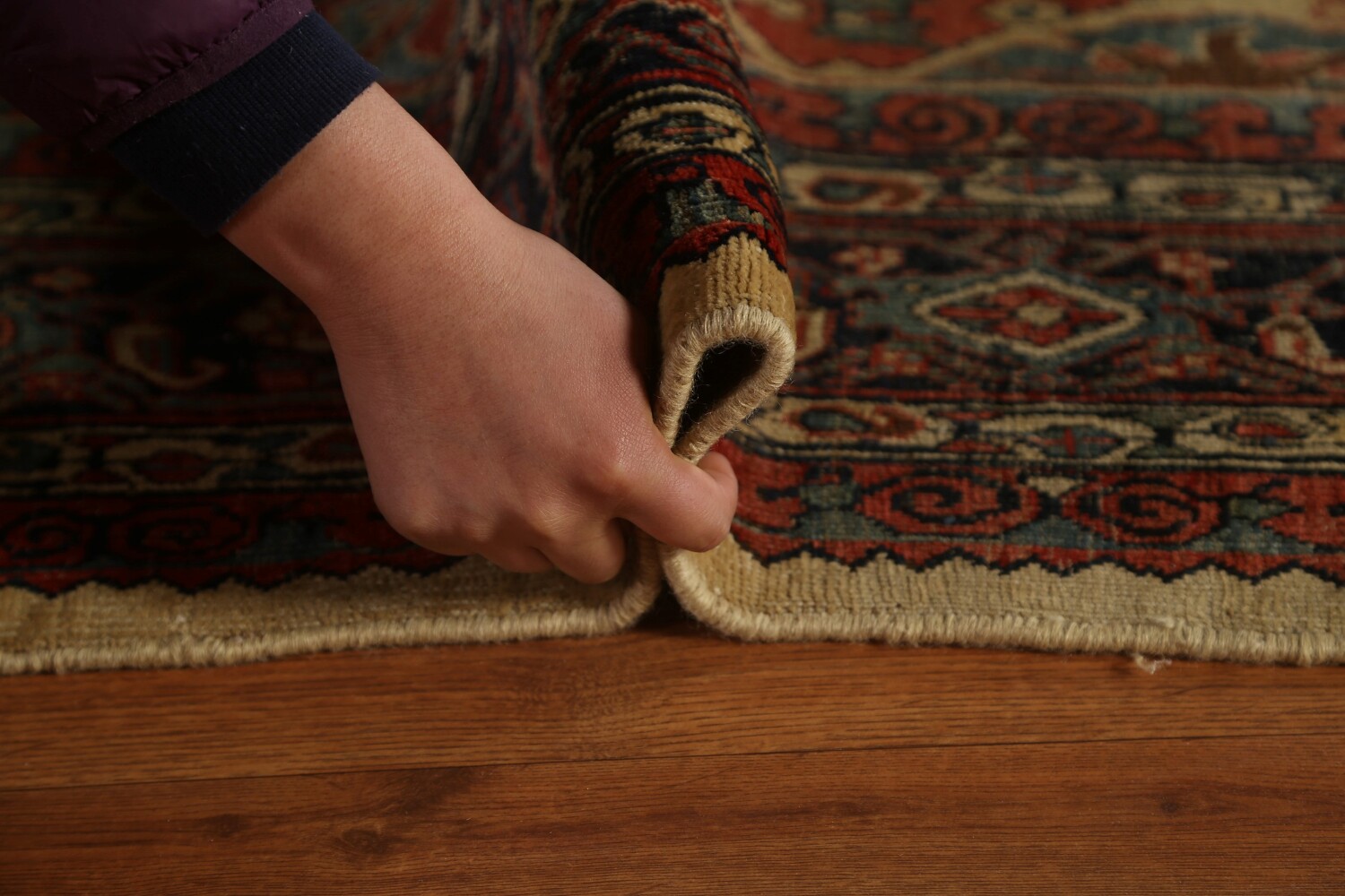 Pre-1900 Antique Vegetable Dye Bidjar Halvaei Persian Rug 8x11