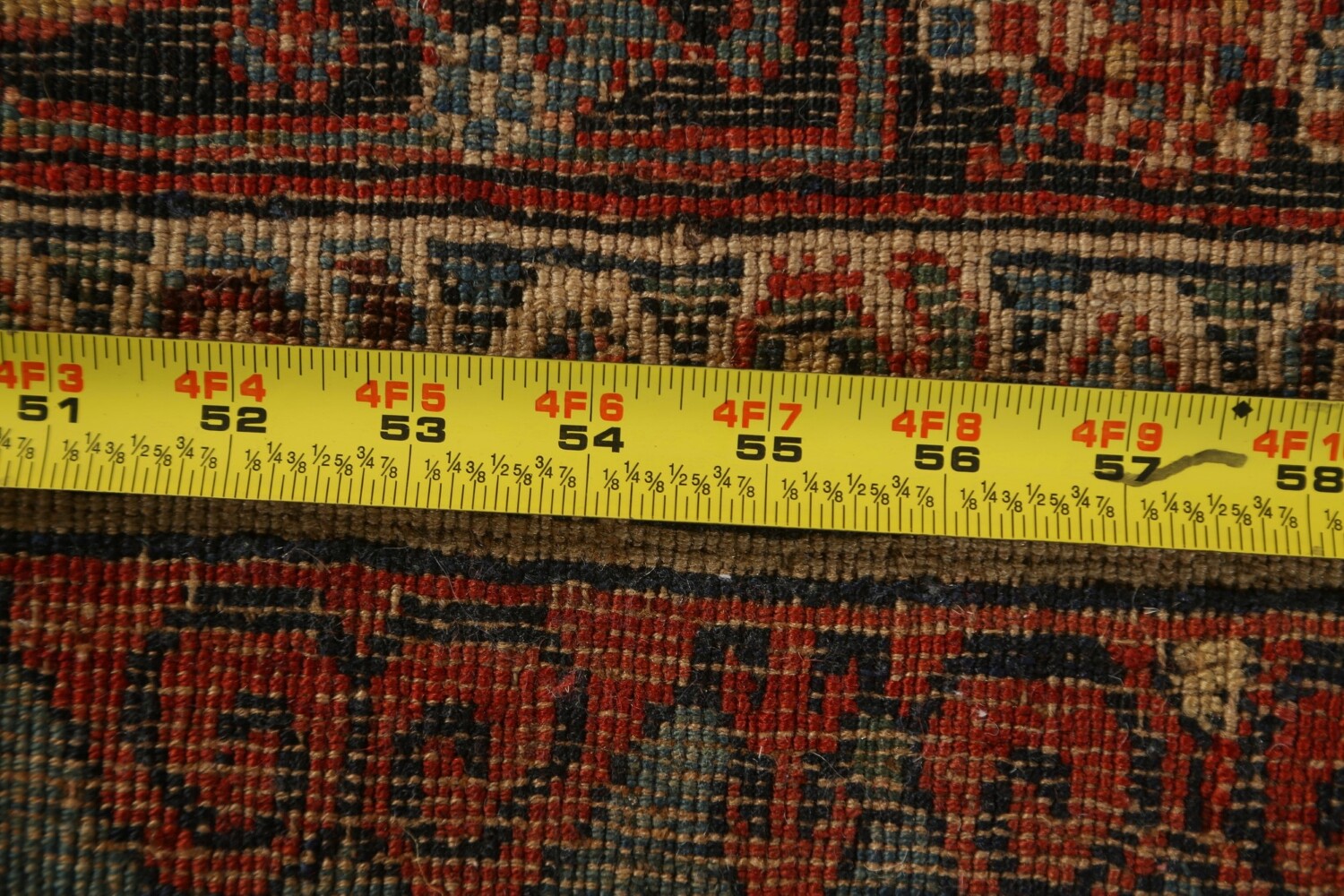 Pre-1900 Antique Vegetable Dye Bidjar Halvaei Persian Rug 8x11