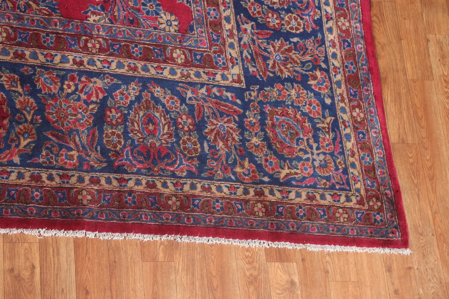 Antique Vegetable Dye Sarouk Large Persian Rug 10x15