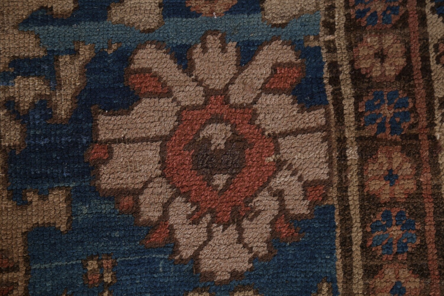 Pre-1900 Antique Vegetable Dye Heriz Bakhshayesh Persian Rug 11x14