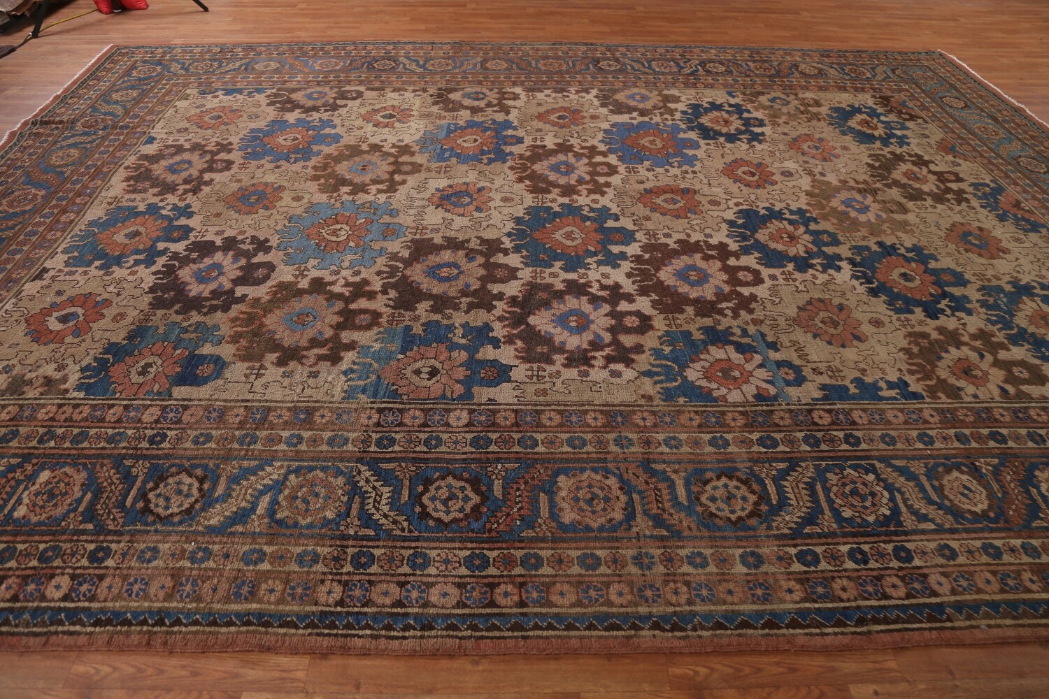 Pre-1900 Antique Vegetable Dye Heriz Bakhshayesh Persian Rug 11x14