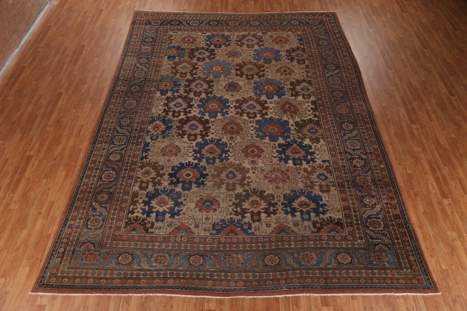 Pre-1900 Antique Vegetable Dye Heriz Bakhshayesh Persian Rug 11x14